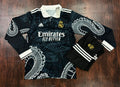 Real Madrid Black with White dragon Full Sleeves Jersey with Shorts (Fan Version)