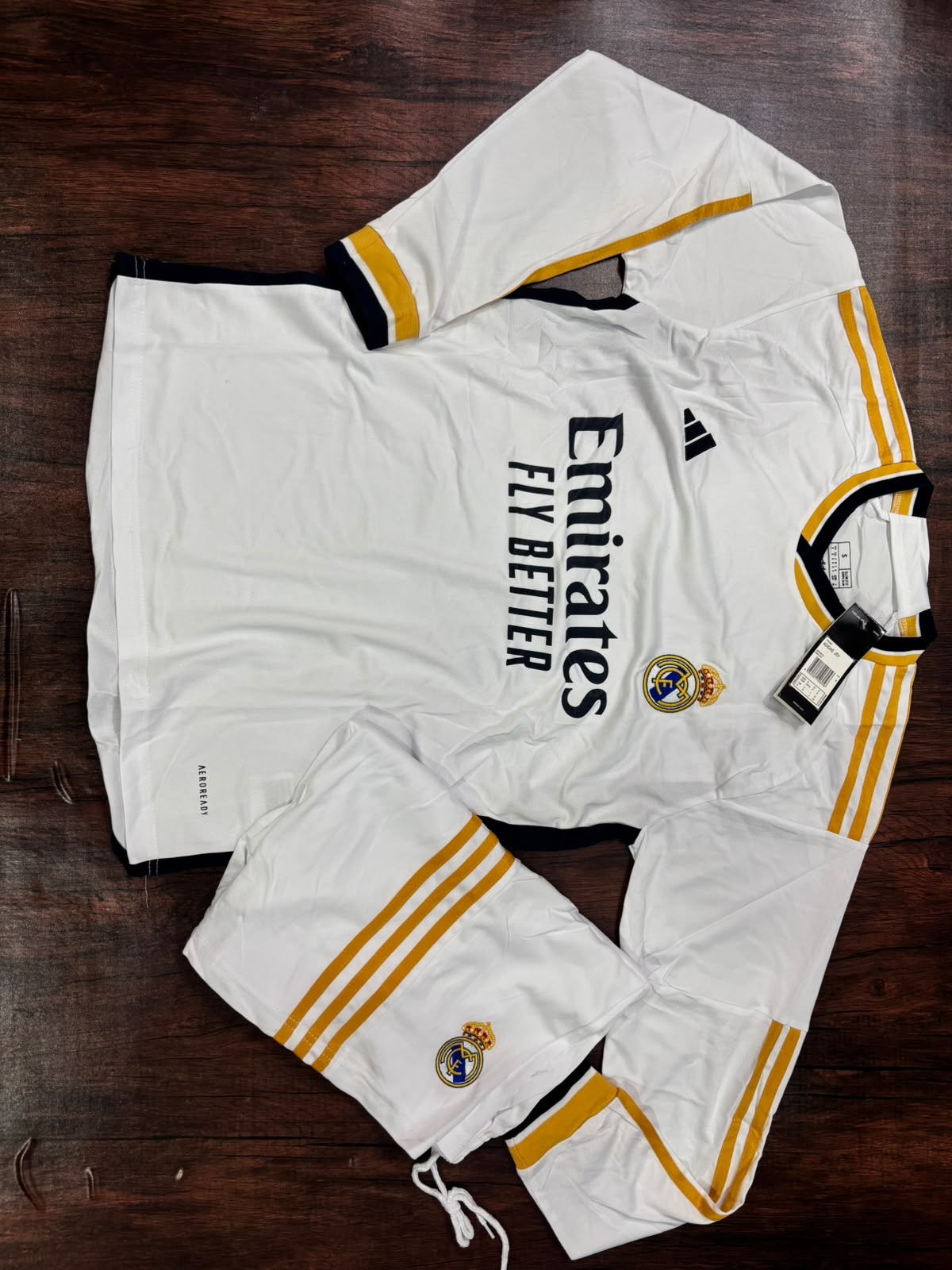 Real Madrid 2023-24 Home Full Sleeves Jersey with Shorts (Fan Version)