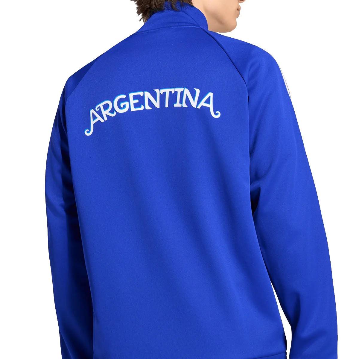 Argentina Blue Cotton Fleece Zipper