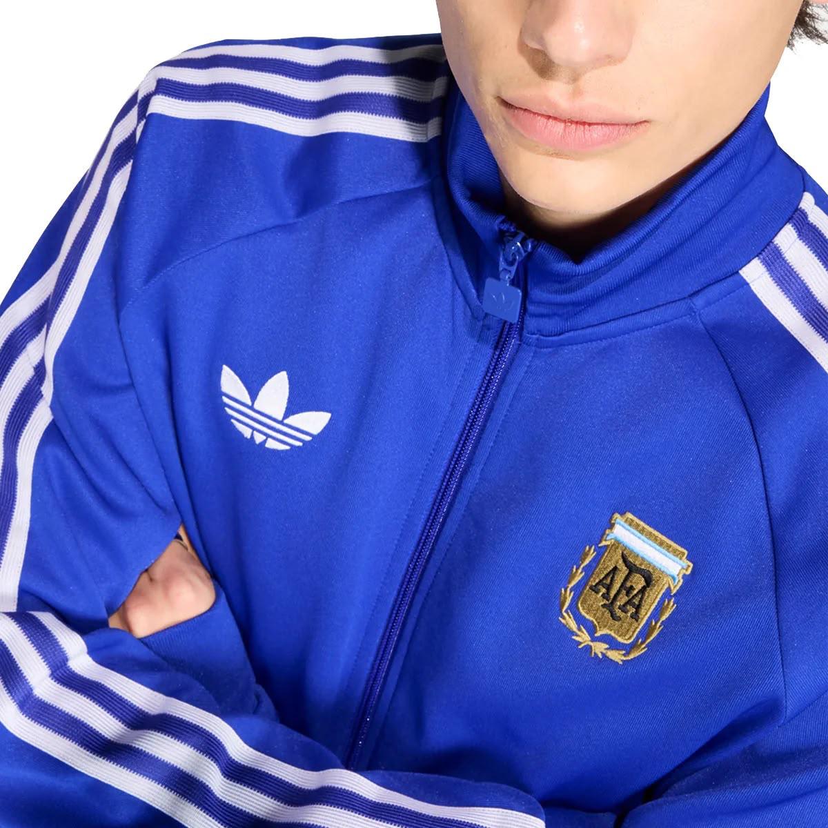 Argentina Blue Cotton Fleece Zipper