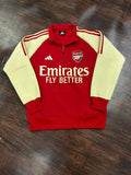 Arsenal FC Red Cotton Fleece Half-Zip
