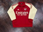 Arsenal FC Red Cotton Fleece Half-Zip