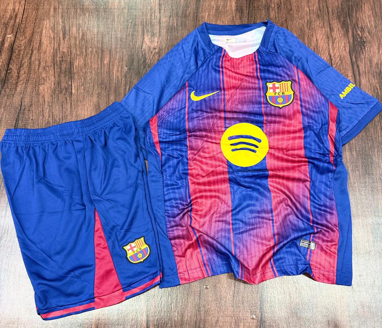 FC Barcelona 2025-26 Home Jersey with Shorts (Fan Version)
