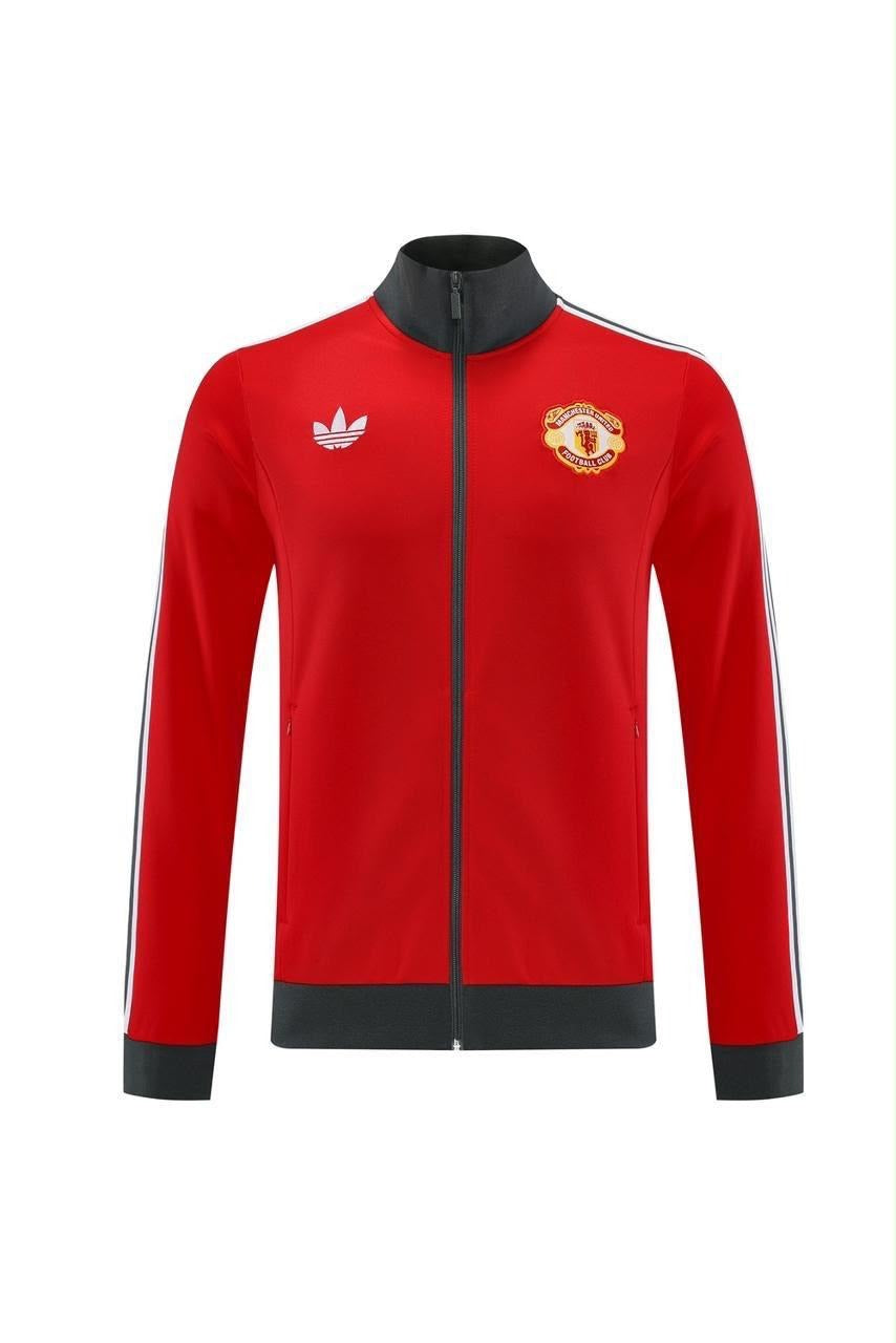 Manchester United Red Cotton Fleece Zipper