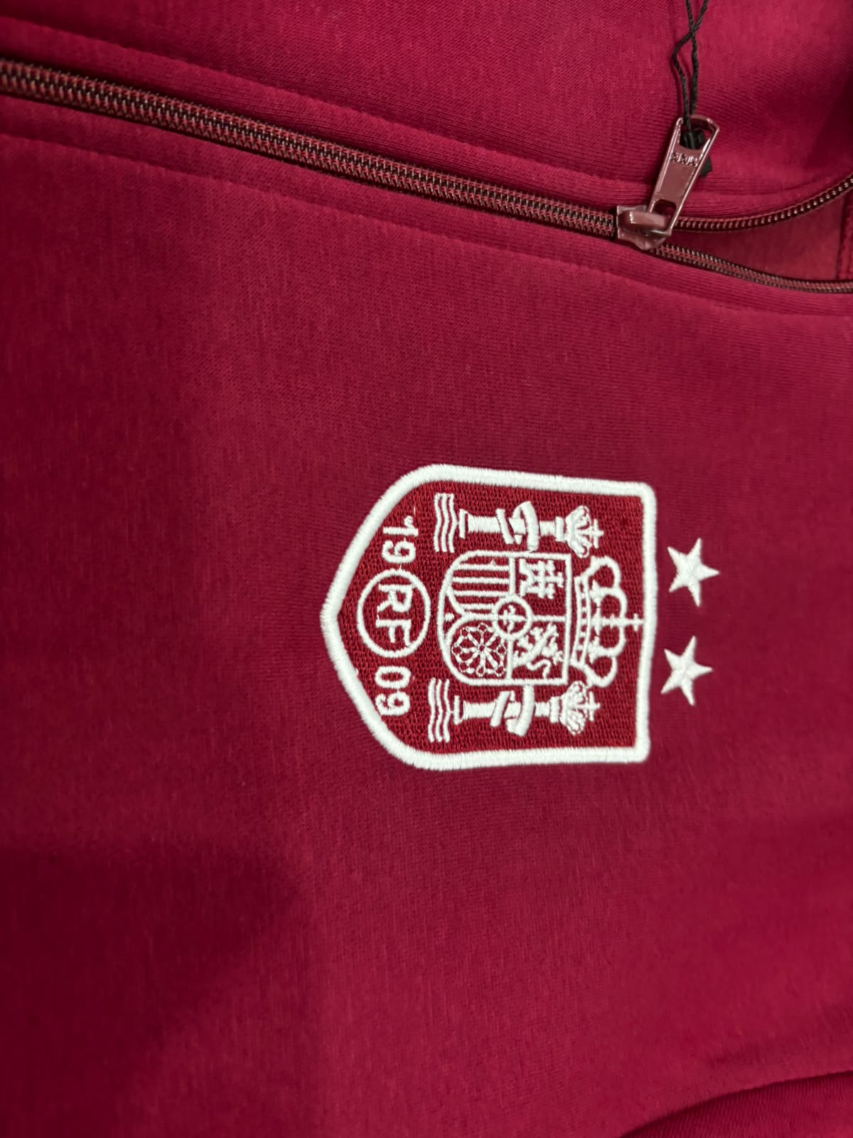 Spain 2026 Home Burgundy Zipper